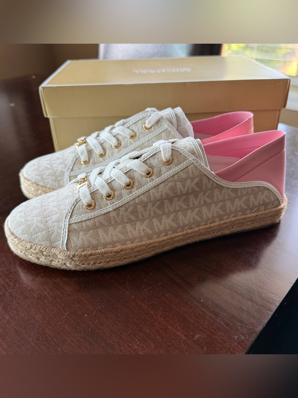 Michael Kors Women's Libby Sneaker with Pink Heel